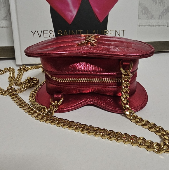 SOLD 💔 Yves Saint Laurent Monogram Love Heart Crossbody Bag 🩷 LIMITED EDITION - Picture 10 of 15